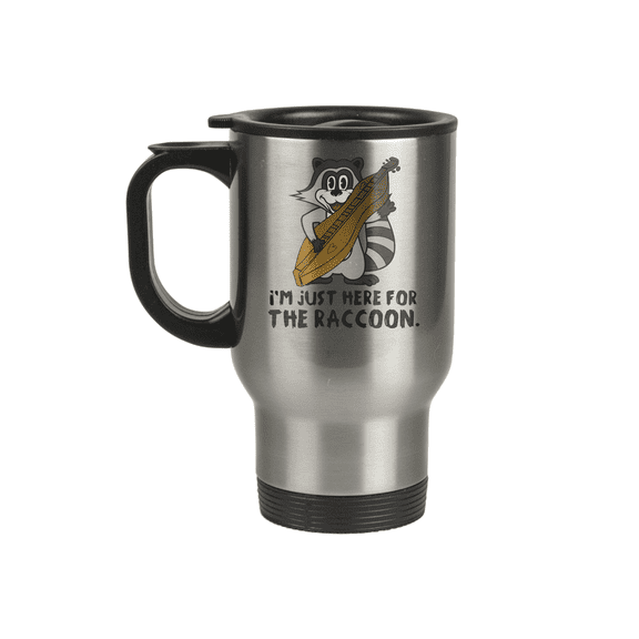 Raccoon Travel Mug - Cute 14oz Wildlife Cup for Eco-Friendly Gift or Birthday