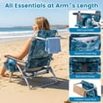 thumbnail image 6 of Costway 2-Pack Folding Backpack Beach Chair 5-Position Outdoor Reclining Chairs with Pillow Pattern, 6 of 12