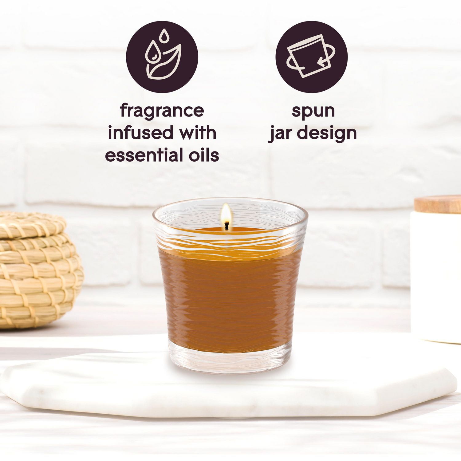 Glade® Scented Candle Air Freshener, Cashmere Woods, 1 Piece