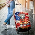 thumbnail image 3 of Firefighter British Shorthair Hero Rescue Fire Dept Fireman USA Flag Travel Luggage Cover Cat Lover Kitten Owner Gifts Suitcase Dust Protective Decor - 02026, 3 of 5