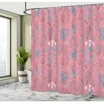thumbnail image 4 of Ambesonne Floral Shower Curtain, Vintage Garden Print Classic, 69"Wx75"L, Pastel Pink, 4 of 4