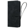 thumbnail image 2 of Feishell Flip Wallet Case for iPhone 16 with Wrist Strap,Shockproof Embossed Pattern PU Leather Magnetic Clasp Folio Protective Phone Cover with Kickstand & Card Slots,Black, 2 of 9