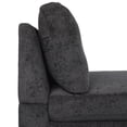 thumbnail image 3 of Noble House Indoor Fabric Upholstered Chaise Lounge, Black, Silver, 3 of 8