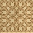 thumbnail image 1 of Floral Fabric by the Yard, Repeating Diamond Shaped Tiles Pattern with Abstract 4 Leaf Flowers Print, Upholstery Fabric for Dining Chairs Home Decor Accents, Caramel and Beige by Ambesonne, 1 of 4