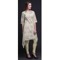 thumbnail image 2 of Bimba White Rose & Ranunculus Floral Printed Asymmetrical Kurti Tops For Women Indian Summer Dress Tunic Small, 2 of 6