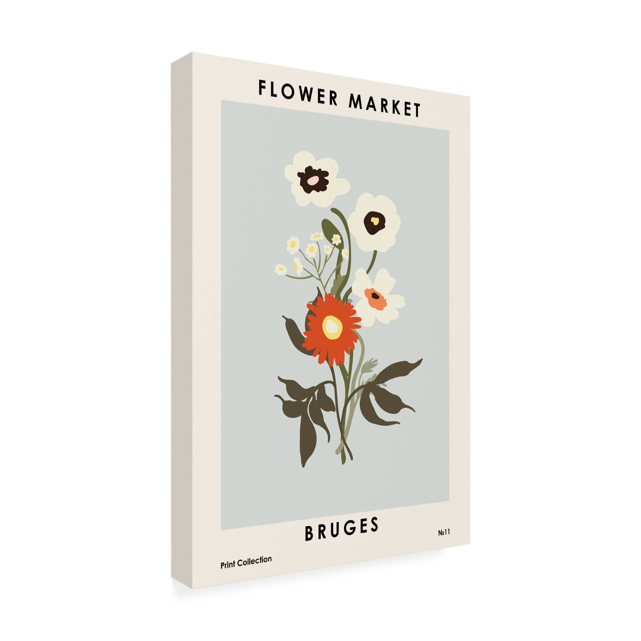 Trademark Fine Art NKTN Flower Market Bruges Canvas Wall Art
