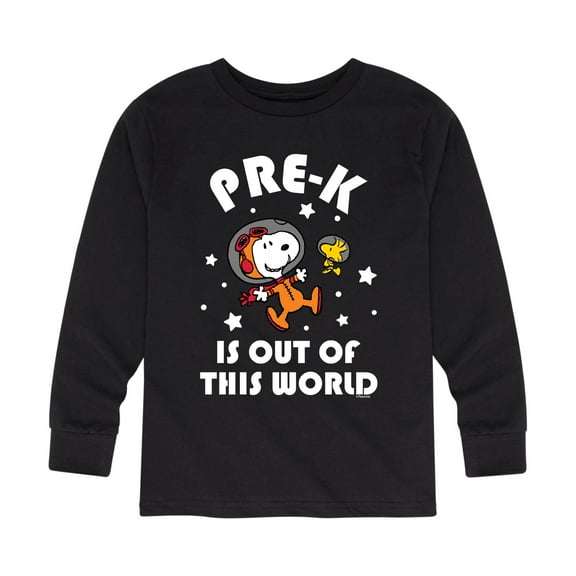 Peanuts - Pre K is Out of This World - Toddler And Youth Long Sleeve Graphic T-Shirt