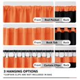 thumbnail image 3 of Cortinas opacas Deconovo de otoño con doble capa térmica, 100 % opacas con dobladillo y trabillas para dormitorio o sala (2 paneles, 132x243 cm, naranja), 3 of 7