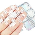 thumbnail image 6 of Christmas Snowflake Nail Sequins Winter Decorations Small Festive Nail Enhancements for Holiday Manicure DIY Nail Design Accessories, 6 of 8
