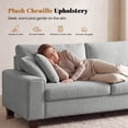 thumbnail image 6 of Poshby 71.25''W Loveseat 2 Seater Couch Sofa with Chenille Material, Modern for Living Room, Gray, 6 of 14