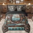 thumbnail image 3 of Manfei Texas Stars Bedding Sets Twin Size, Western Tribal Bed in a Bag Twin size, Rustic Farmhouse Reversible Comforter Sets with Sheets, Super Cozy Room Decorative, 7-Piece, 3 of 9