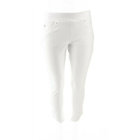 Belle Kim Gravel Flexibelle Pull-On Jeans Curved Hem White 22W NEW ...