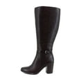 thumbnail image 2 of Naturalizer Kalina Wide Calf Women's Boots Wine Leather Size 9.5 M, 2 of 8