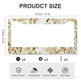 thumbnail image 3 of License Plate Cover Gold with White Floral Wreath Car Tags Frames Holder 2 Pcs Set Tropical Plants Watercolor Flowers Quality Aluminum Metal License Plate Frames for US And CA, 3 of 6