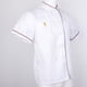 thumbnail image 5 of Uniforme de chef de manga corta, ropa de cocina de hotel, delantal, talla L costura roja, 5 of 9
