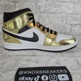 thumbnail image 5 of Ni - ke Ni - ke Air Jordan 1 Mid SE Metallic Gold White DC1419-700 Men's Size 8, 5 of 5