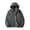 Gray, variant on Men's Solid Color Loose Casual Zip-Up Detachable Hood Warm Long Sleeve Fleece Jacket Navy XXXXL