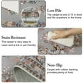 thumbnail image 5 of 6x9 Butterfly Print Washable Orange Area Rug for Living Room Dining Room Office Nursery Non-Slip & Stain Resistant Modern Indoor Large Carpet, Soft Cozy Low Pile Throw Rugs with Rubber Backing Grey, 5 of 8