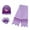 Purple, variant on Heat Trendz Girl's One Size Fits Most Stripe Butterfly Hat Gloves and Scarf Winter Set