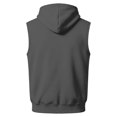 thumbnail image 7 of EANJE Men's Hooded Sleeveless Zip Vest Casual Drawstring Regular Fit Hood Knit Multi Color Layering Tops With Pockets Dark Green M, 7 of 7