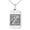 Silver, variant on Stainless Steel Letter Z Initial Floral Box Monogram Engraved Small Rectangle Dog Tag Charm Pendant Necklace