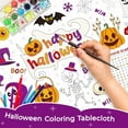 thumbnail image 3 of 1 Pack Tablecloth for Kids,30 x 72 Inch Disposable Paper Table Cover,Giant Coloring Poster for Children Gifts Games Activities Holiday Party Favors Halloween Coloring, 3 of 15