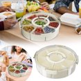 thumbnail image 1 of Rotating 8-Compartment Kitchen Organizer Tray with Clear Lid for Dried Fruits and More Versatile Storage Solution for Pantry Countertop and Fridge, 1 of 6