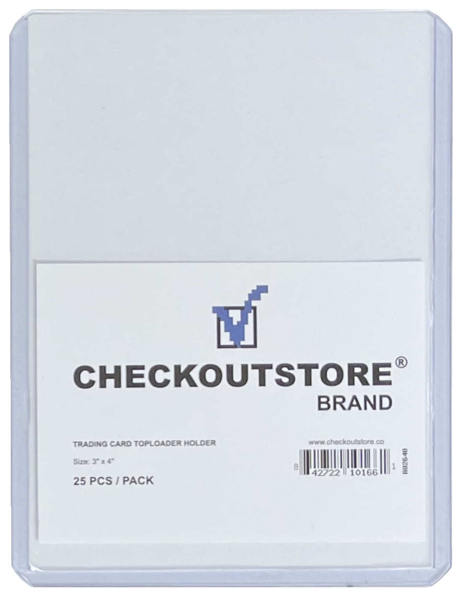 100 CheckOutStore? Clear Protective Toploader Card Protector (3 x 4 in