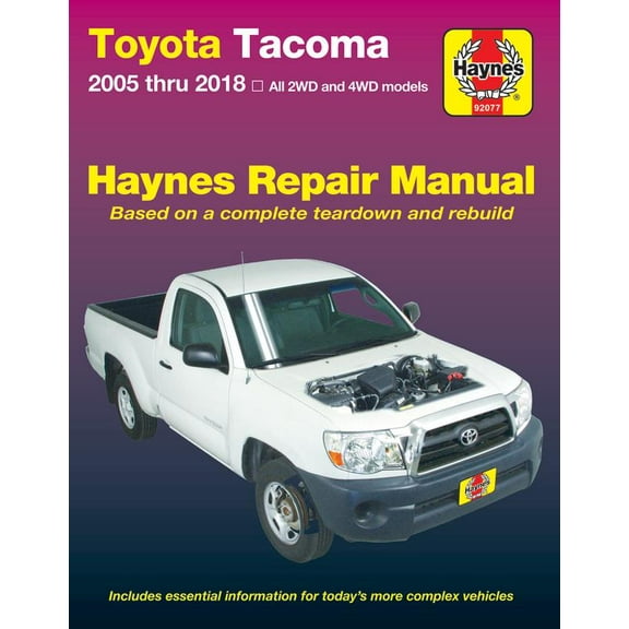 Pre-Owned Toyota Tacoma 2006 Thru 2018 Haynes Repair Manual (Paperback) 1620923378 9781620923375