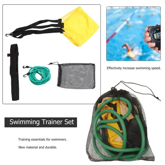 WHAMVOX Swim Parachute Swimming Trainer Swim Sports Swim Trainer Child 400×10CM Green
