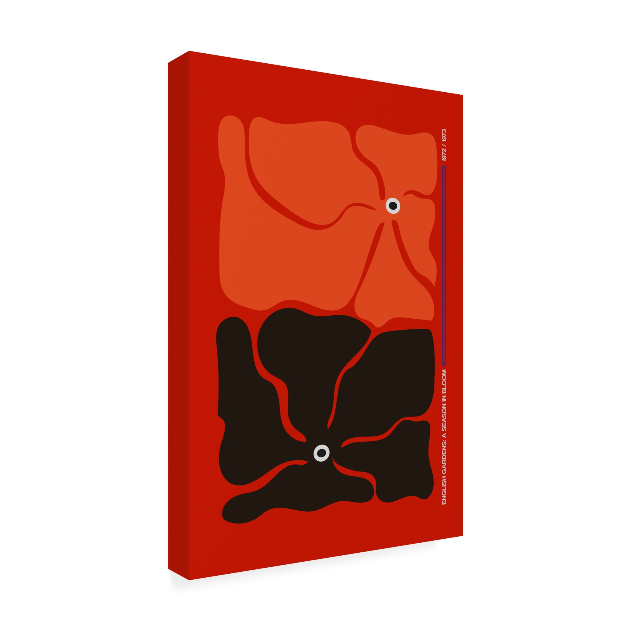 Trademark Fine Art Frances Collett  Two By Two Flower Red Canvas Wall Art