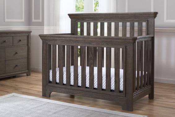 rustic oak crib