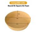 thumbnail image 2 of Deago 100 Pcs Air Fryer Disposable Paper Liner, Disposable Parchment Liners, Round Baking Paper-Liners for Baking Roasting Microwave, 2 of 9