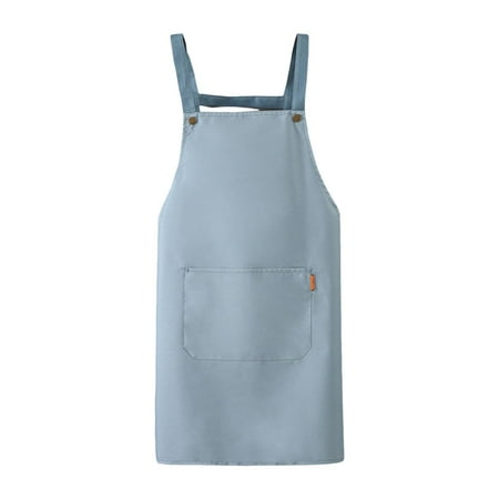 

Waterproof Apron with Large Pocket Durable Breathable Cleaning Coverall Cooking Kitchen Apron for Baking Home Kitchen Cooking Unisex Men Blue