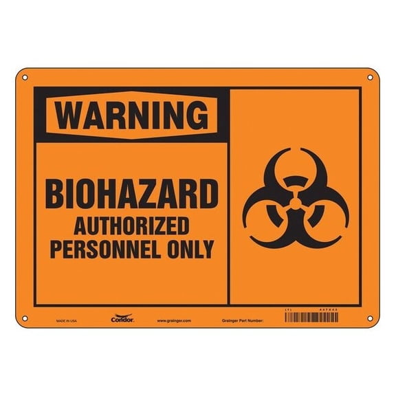 Condor Safety Sign,10 inx14 in,Aluminum 447X43