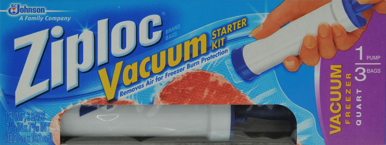 Ziploc Vacuum Bag Refills Quart Size Freezer 12 Bags Brand New For Use With  Pump
