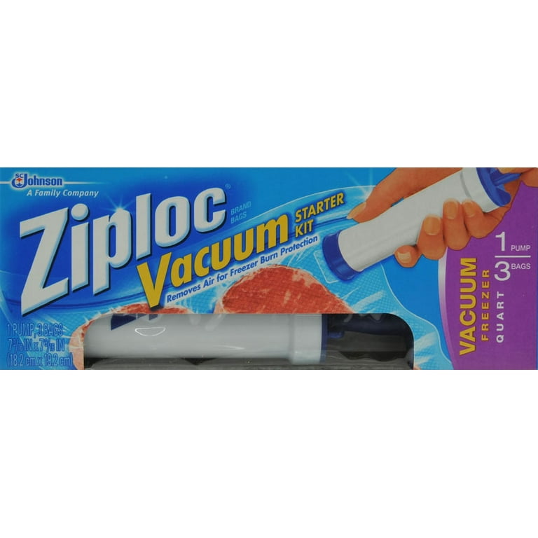 Ziploc Vacuum Bag Refills Gallon Size Freezer 8 Bags Brand New For Use With  Pump