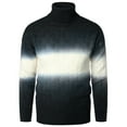 thumbnail image 2 of ZKCCNUK Men's Autumn And Winter New Youth Men's Gradient Printing Pullover Sweater Color Matching Turtleneck Warm Sweater Base on, 2 of 5