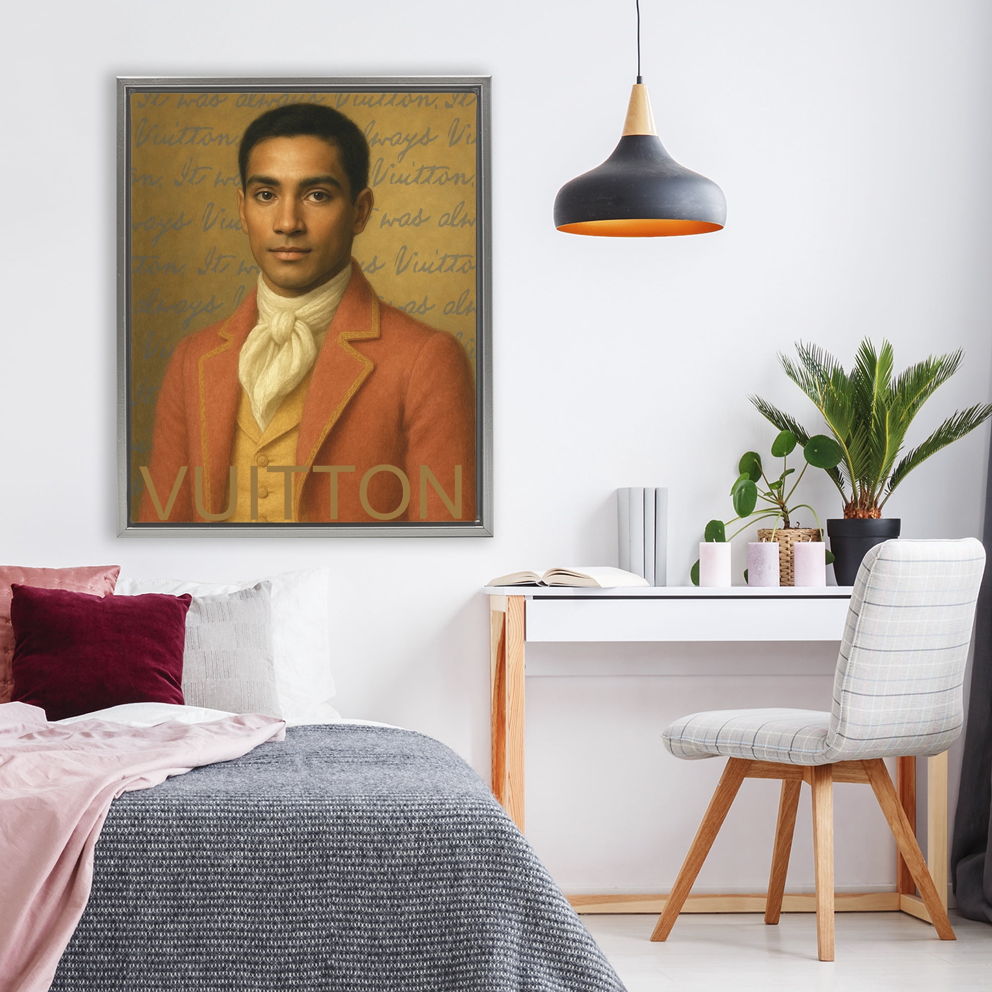 Stupell Industries Vintage Fashion Gent Gray Framed Floater Canvas Wall Art, design by Grotto Studios