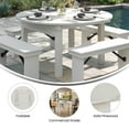 thumbnail image 4 of Flash Furniture HERCULES 60" Round Wooden Farmhouse Folding Table White (XAF60RDWH), 4 of 16