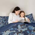 thumbnail image 4 of Castle Fairy Vintage Camo Moose Full Size Comforter Sets 3-Piece,Polka Dots Bedding Comforter Set,Medium Blue,Navy Blue Reversible,1 Comforter and 2 Pillowcases, 4 of 6