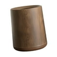 thumbnail image 2 of Papelera con vetas de madera, cesto para basura, contenedor de basura con parte abierta, cesto para papel higiénico para tocador, baño, sala con base, 2 of 8