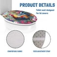 thumbnail image 5 of ZUXONGSY Rooster Flower Toilet Lid Dust Cover Soft Stretchable Toilet Lid Covers Fit Most Round and Elongated Toilet Soft Cozy Flannel Elongated Toilet Lid Cover Suitable for Bathroom, 5 of 6