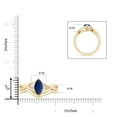 thumbnail image 5 of ANGARA Natural 1.15 Ct Marquise Sapphire and Diamond Infinity Bridal Set in 14K Yellow Gold for Women (Size-10x5mm) | September Birthstone, Anniversary, Jewelry Gift for Women | Natural Sapphire Ring, 5 of 9