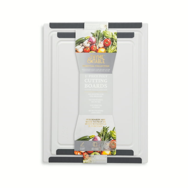 2-Piece Poly Cutting Board Set, White photo 8