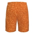 thumbnail image 6 of Kdxio Orange Glitter Pattern Mens Casual Shorts - Drawstring Summer Beach Sports Shorts for Men, 6 of 9