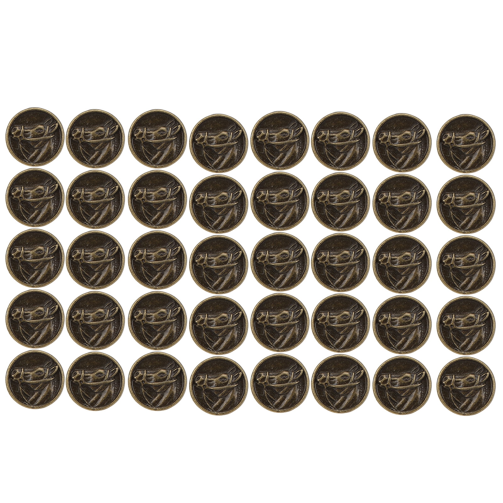 Tufting Buttons, Durable Horse Head Gold Buttons For Card Making For