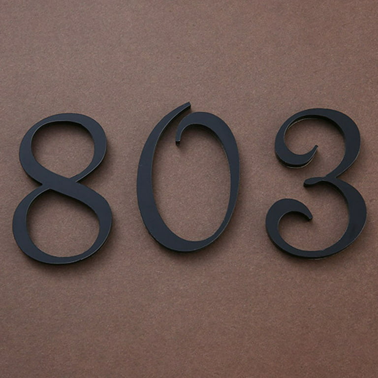 8 METAL HOUSE NUMBERS , Old English Style 8 Inches High Street Numbers  Outside Home Decor Font Address House or Apartment Numbers 