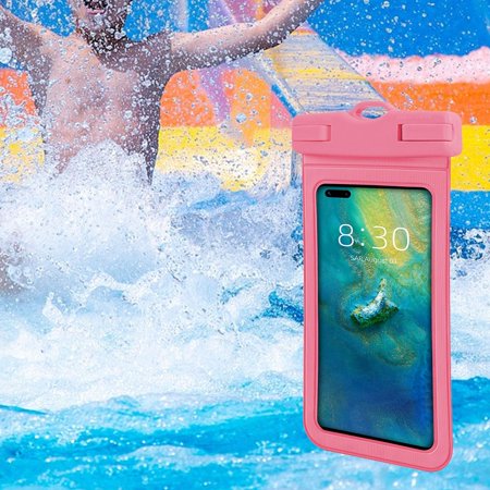 Waterproof Dry Bag Case Fully Submersible for Pool Skiing Diving Pink