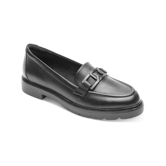 Rockport Womens Kacey Chain Leather Slip On Loafers